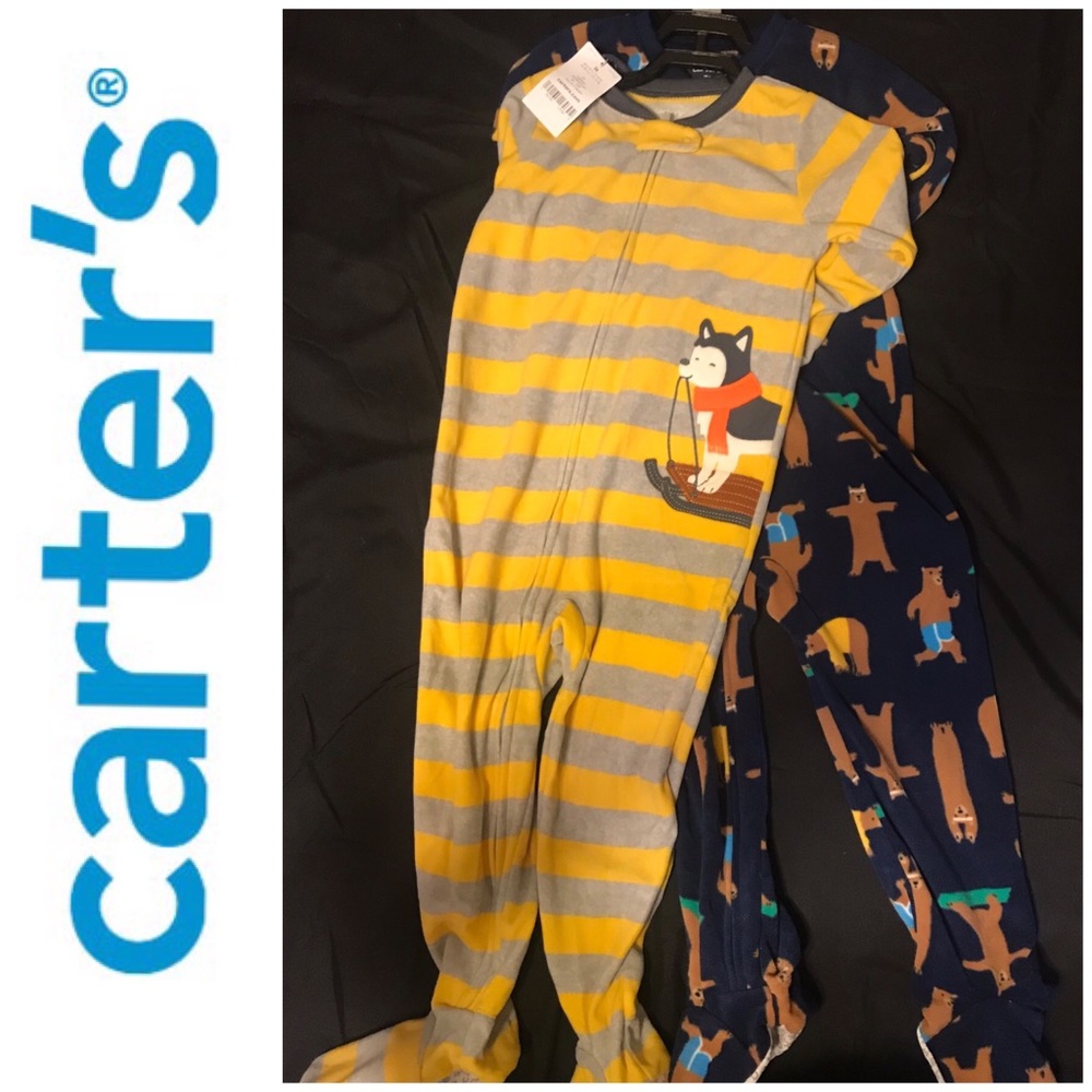 🆕Carter’s 2 Pack Fleece Footed Pajamas Sleepers✨